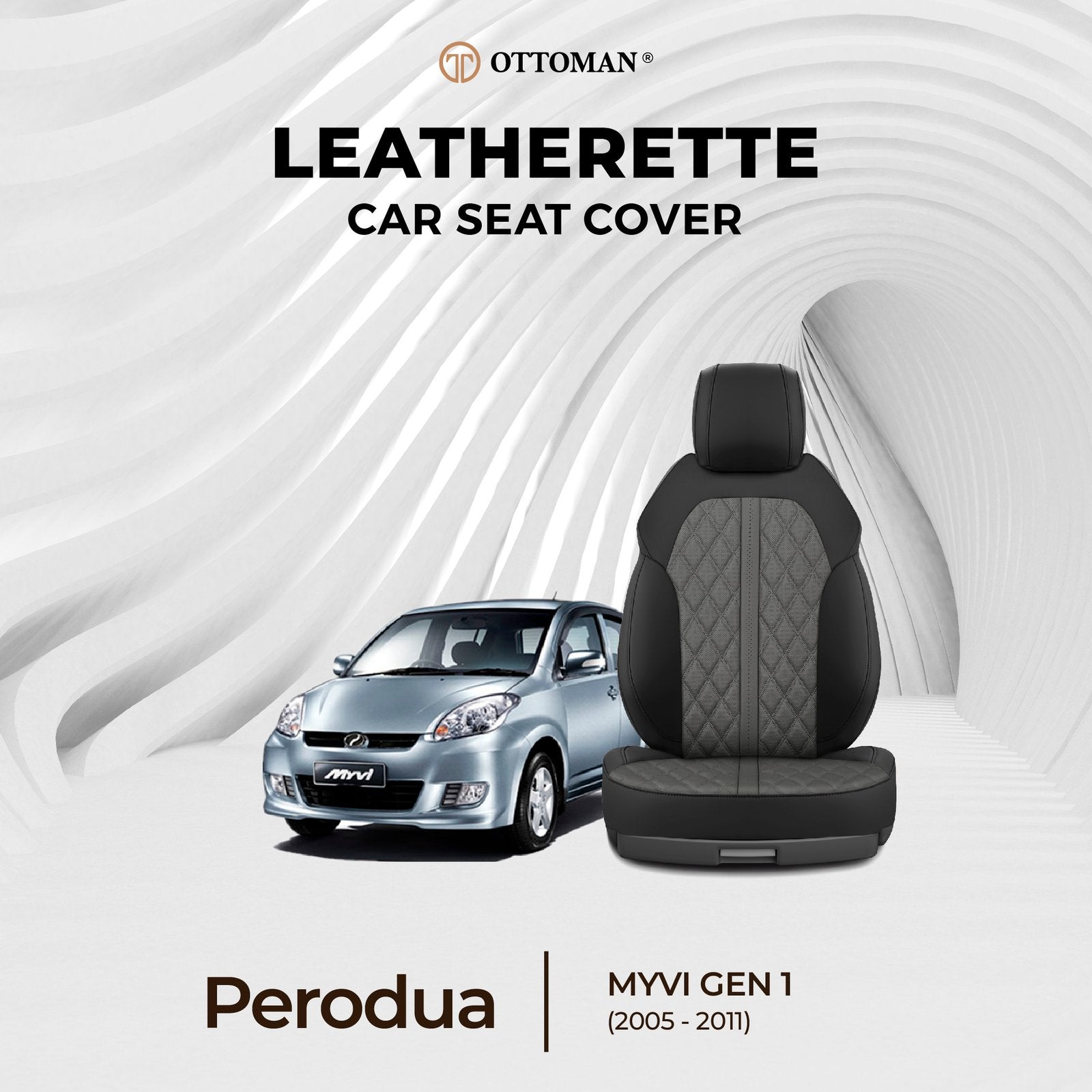 Perodua Myvi (2005-2011) Ottoman Seat Cover - Ottoman Car Mats