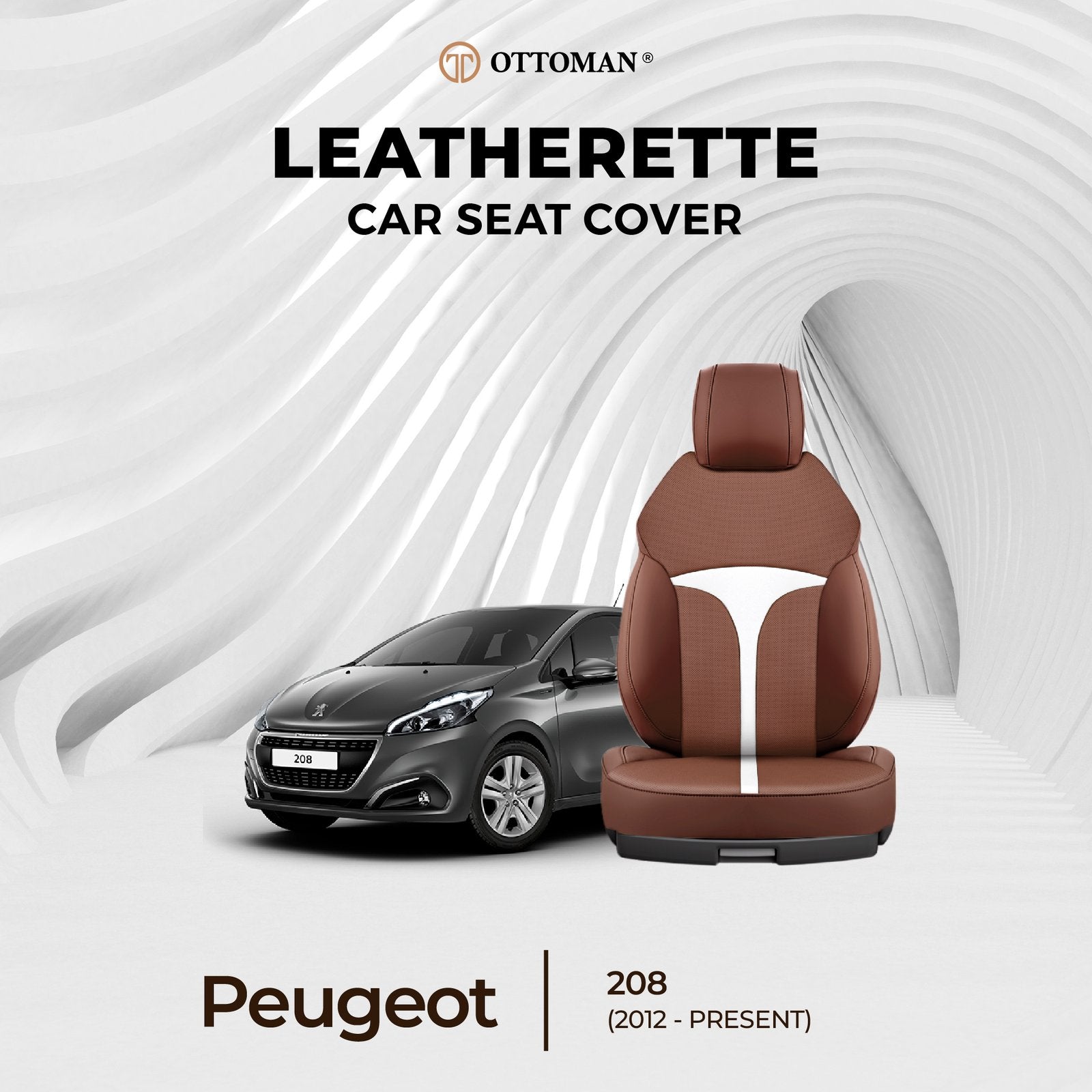 Peugeot 208 (2012-Present) Ottoman Seat Cover - Ottoman Car Mats