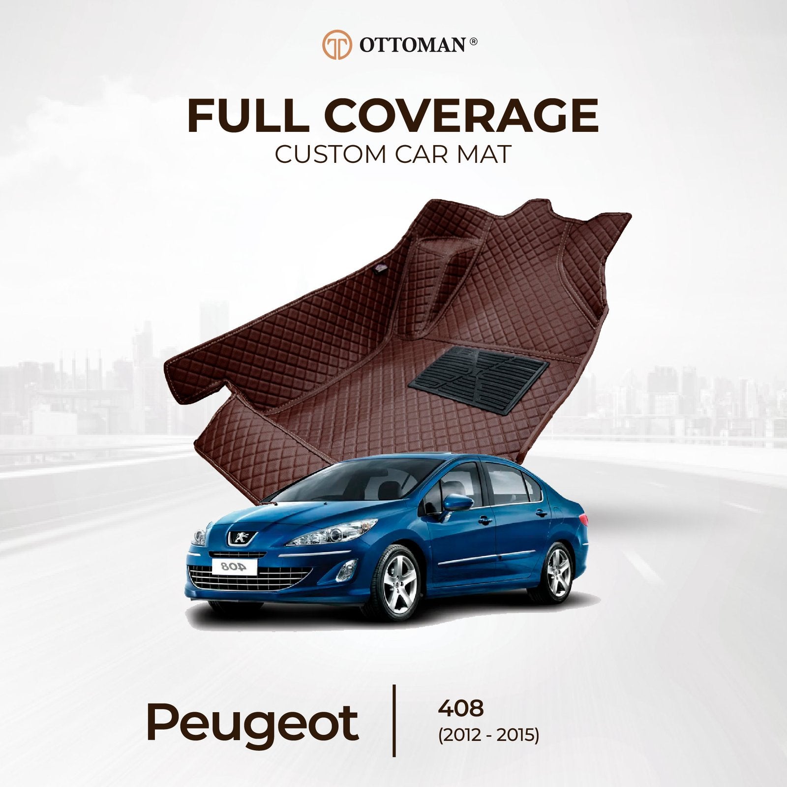 Peugeot 408 (2012-2015) Ottoman Car Mat - Ottoman Car Mats