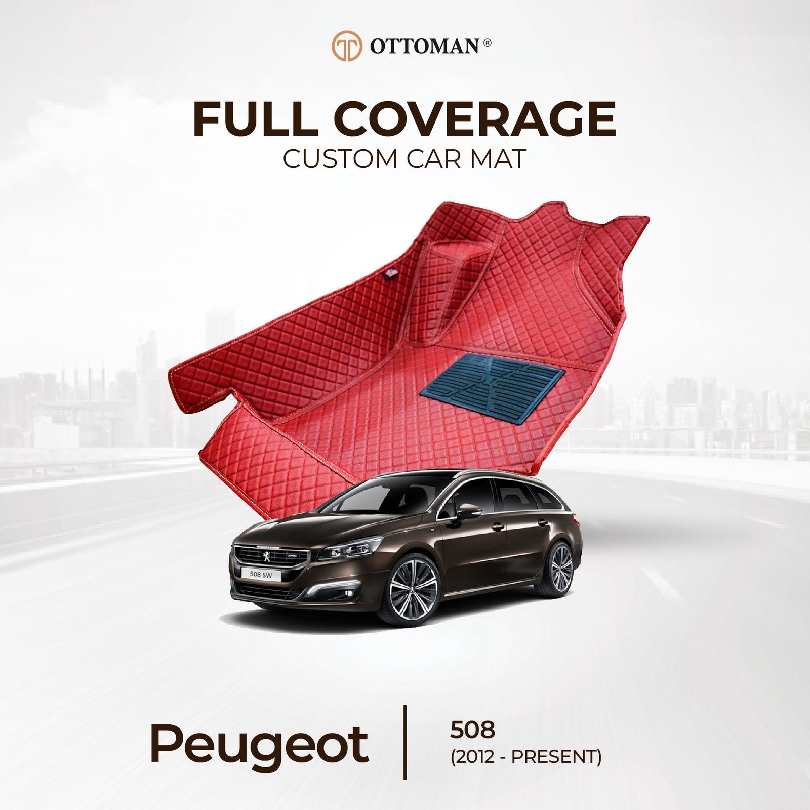 Peugeot 508 (2012-Present) Ottoman Car Mat - Ottoman Car Mats