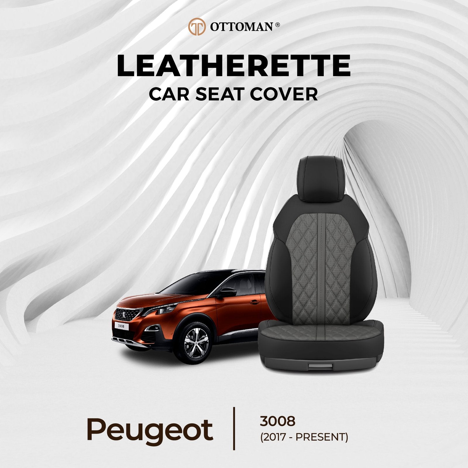 Peugeot 3008 (2017-Present) Ottoman Seat Cover - Ottoman Car Mats