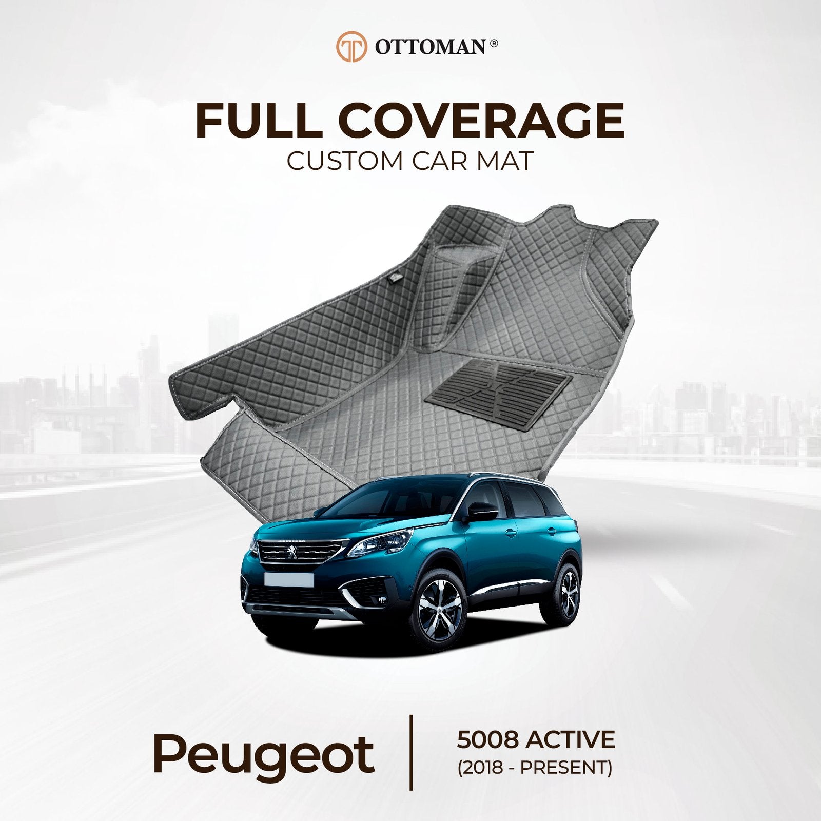 Peugeot 5008 (2018-Present) Ottoman Car Mat - Ottoman Car Mats