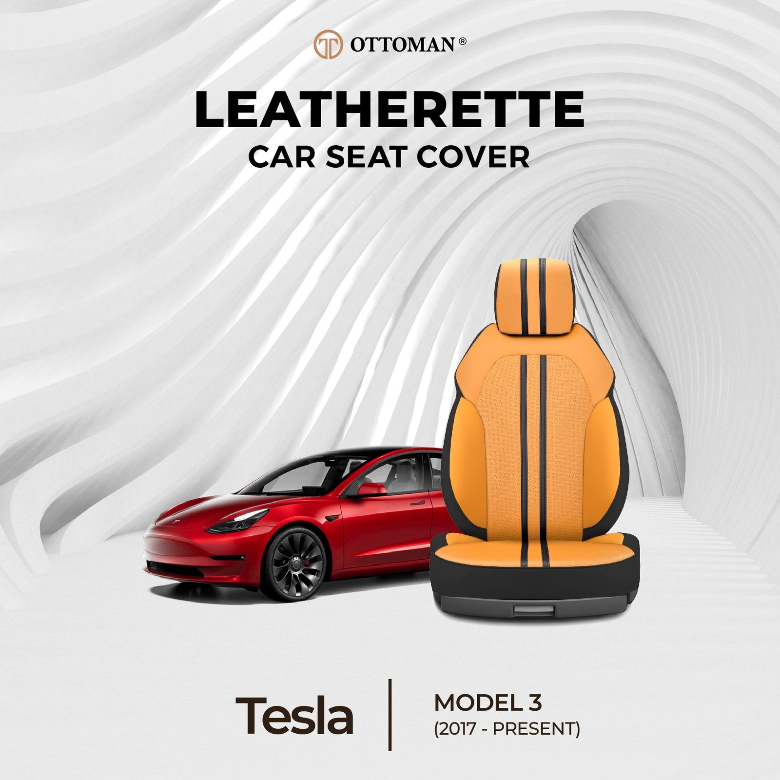 Tesla Model 3 (2017-Present) Ottoman Seat Cover - Ottoman Car Mats