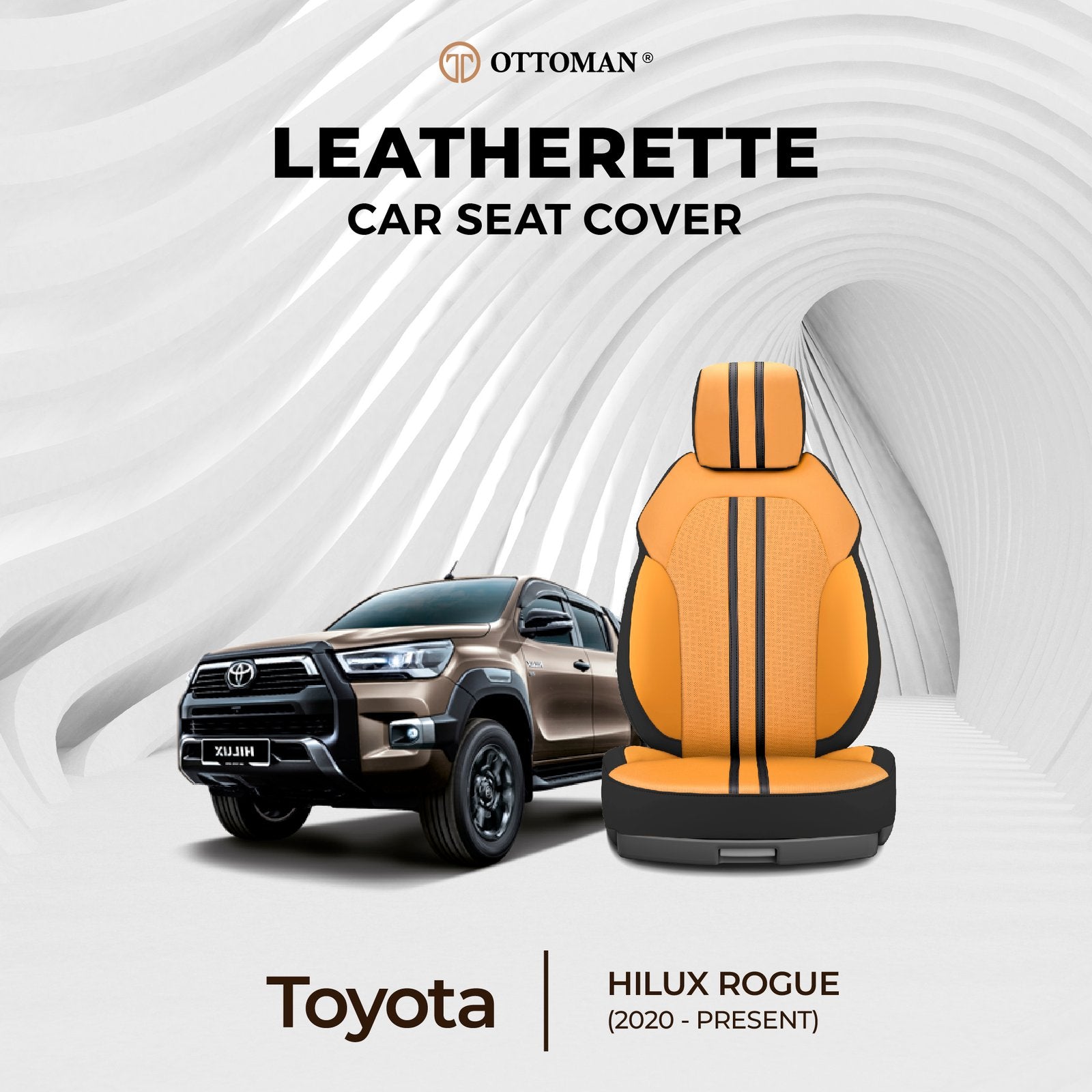 Toyota Hilux Rogue (2020-Present) Ottoman Seat Cover - Ottoman Car Mats