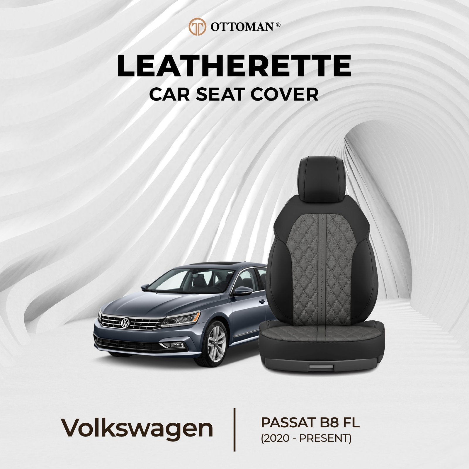 Volkswagen Passat B8 (2016-Present) Ottoman Seat Cover - Ottoman Car Mats