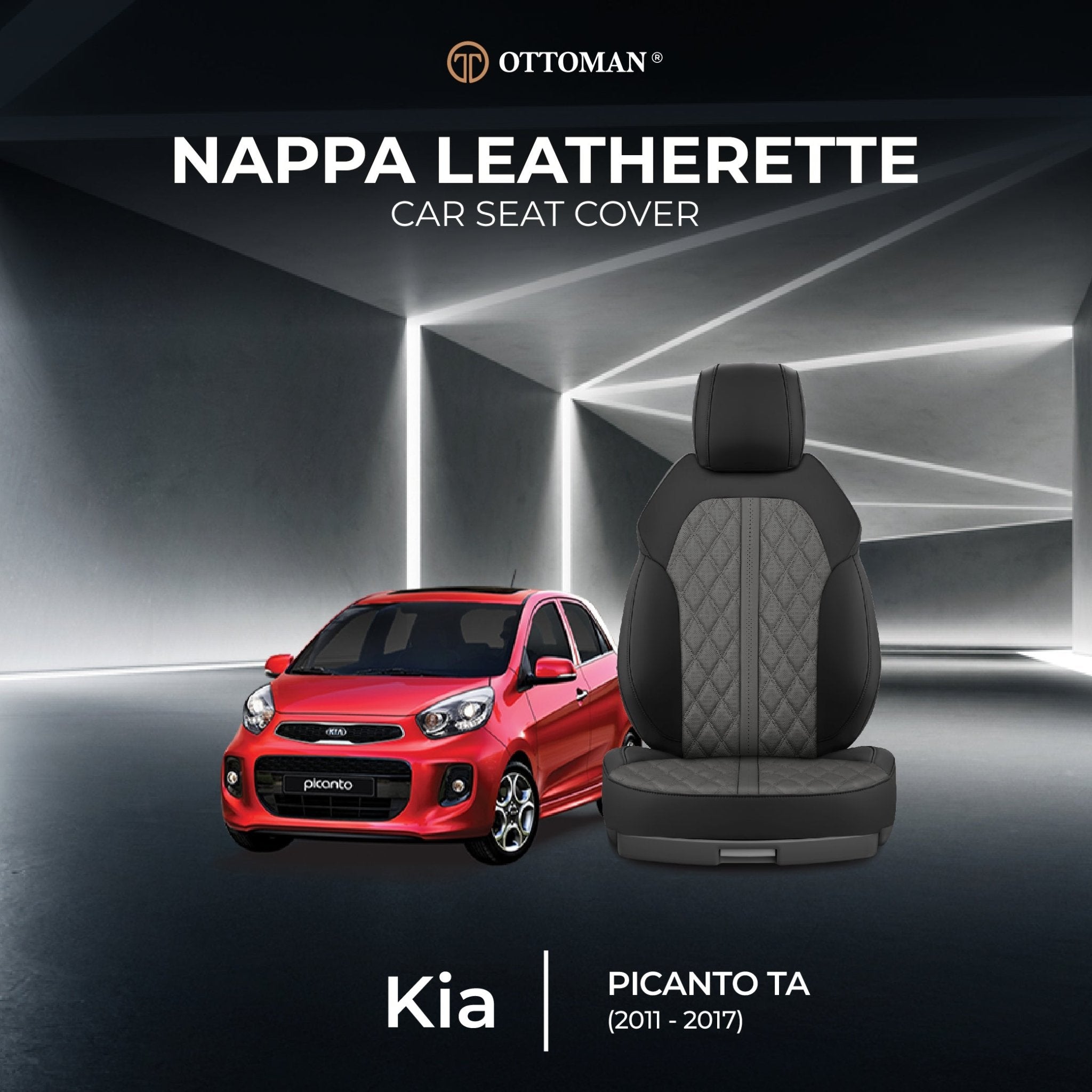 Kia-Naza Picanto JA (2017-2020) Ottoman Seat Cover Seat Cover in Klang Selangor, Penang, Johor Bahru - Ottoman Car Mats