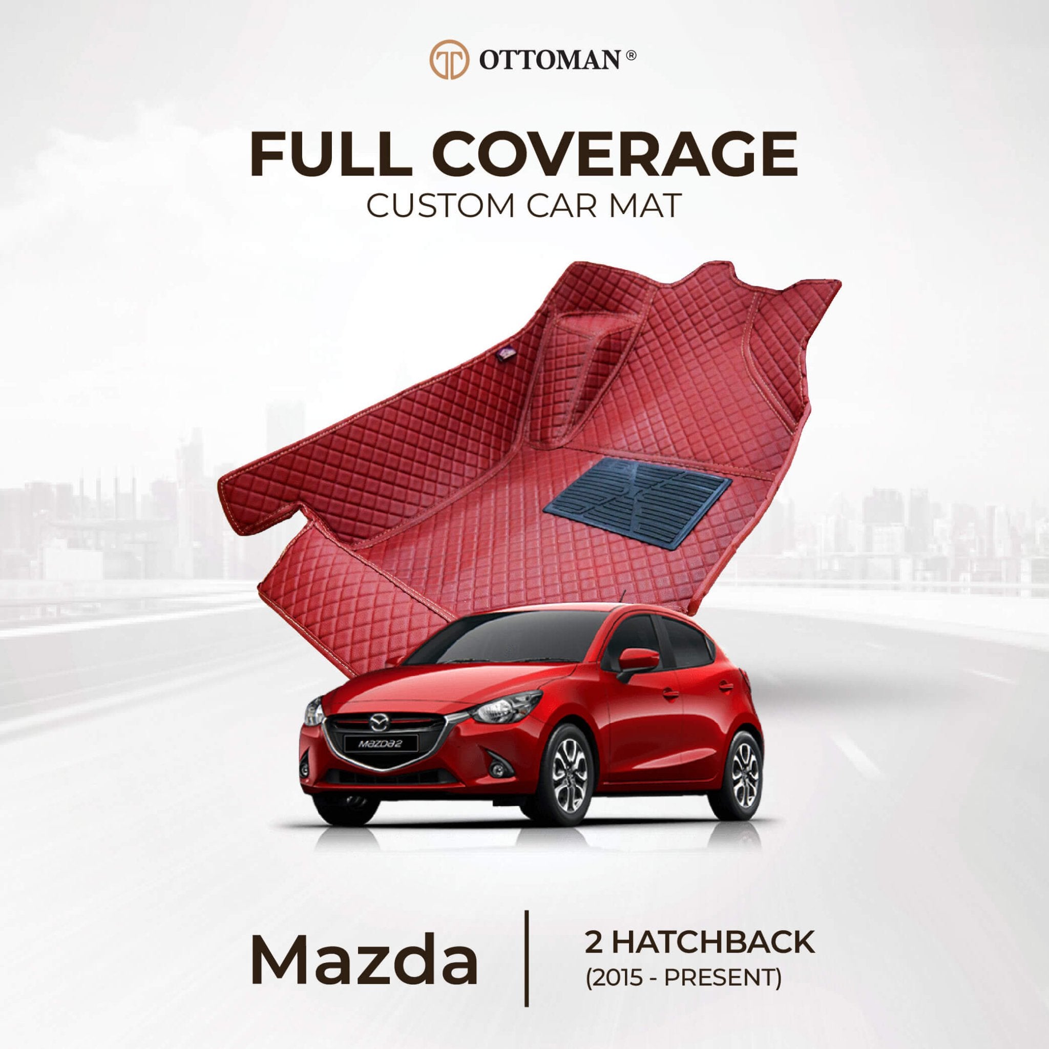 Mazda 2 Hatchback (2015-Present) Car Mat in Klang Selangor, Penang, Johor Bahru - Ottoman Car Mats