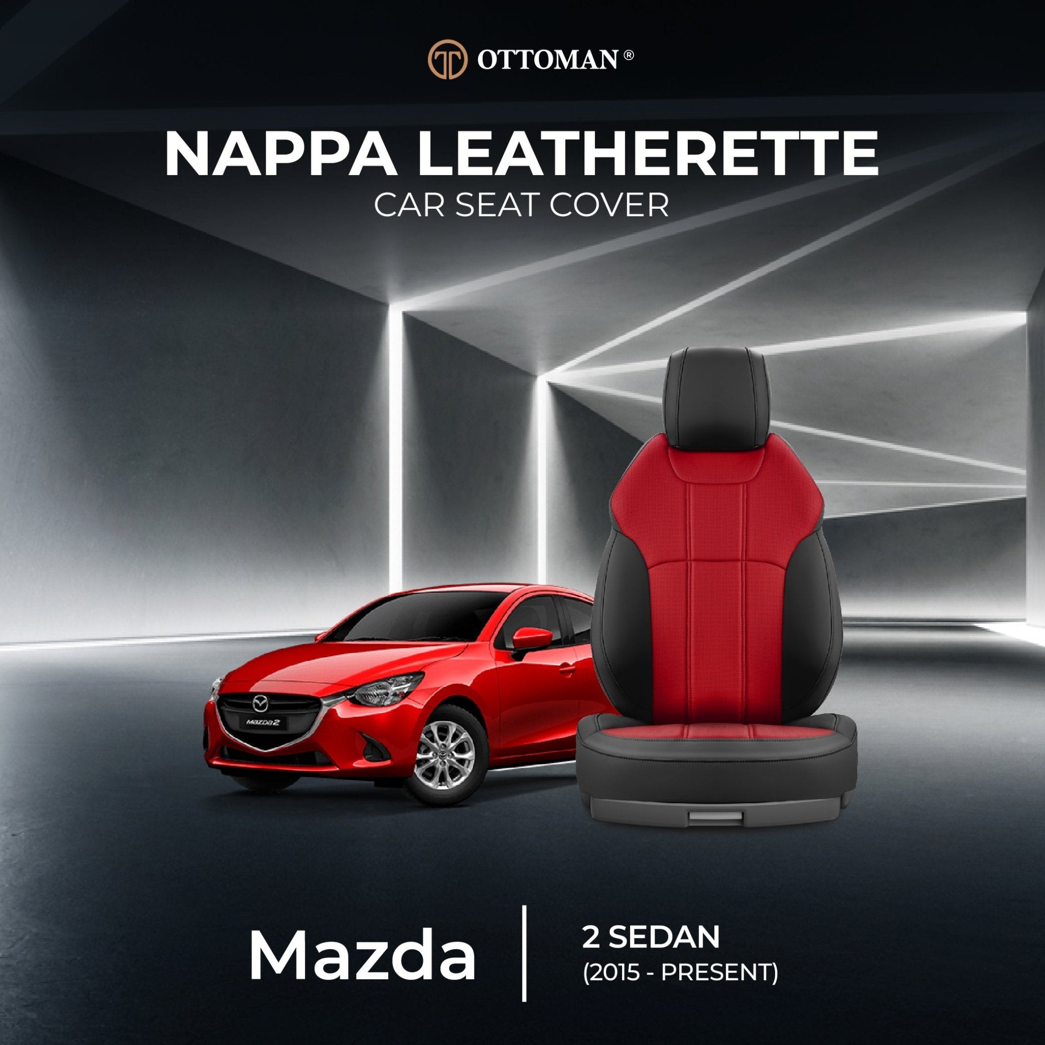 Mazda 2 Sedan (2015-Present) Ottoman Seat Cover Seat Cover in Klang Selangor, Penang, Johor Bahru - Ottoman Car Mats