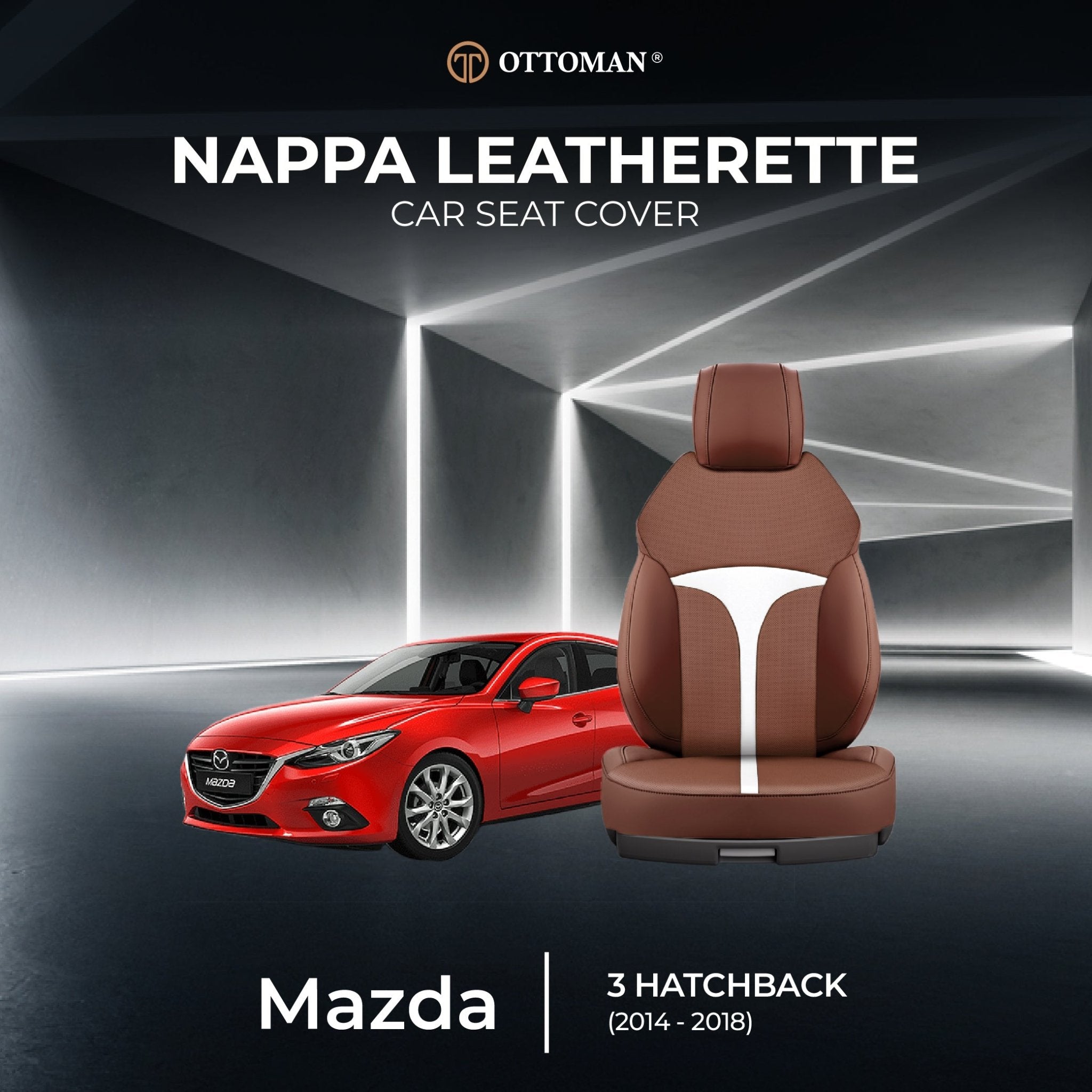 Mazda 3 Hatchback (2014-2018) Ottoman Seat Cover Seat Cover in Klang Selangor, Penang, Johor Bahru - Ottoman Car Mats