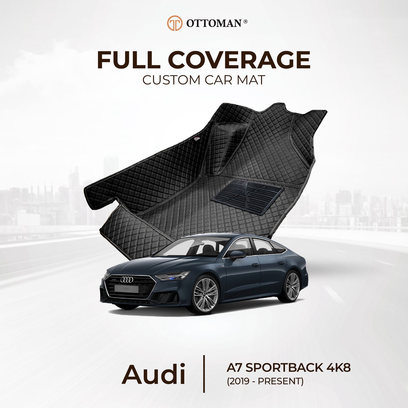 Audi-14.Jpg Audi A7 Sportback 4K8 (2019-Present) Ottoman Car Mat - Image 1