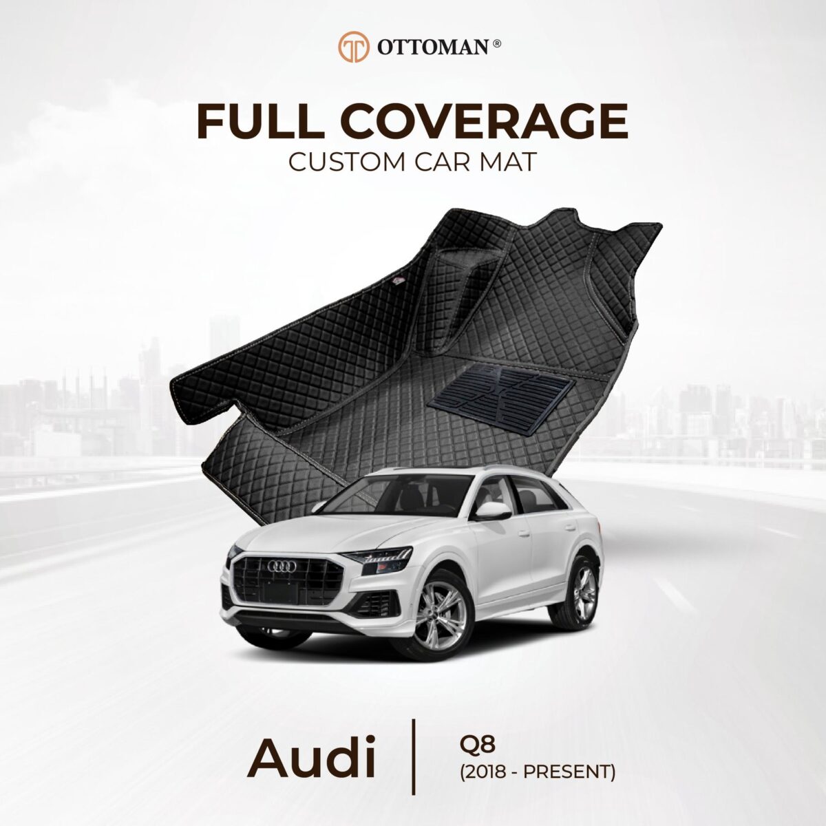 Audi Q8 (2018-Present) Ottoman Car Mat - Image 1