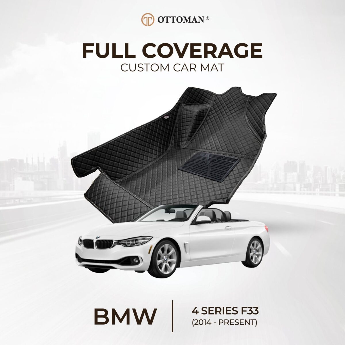 BMW 4 Series F33 CONVERTIBLE (2014-Present) Ottoman Car Mat - Image 1