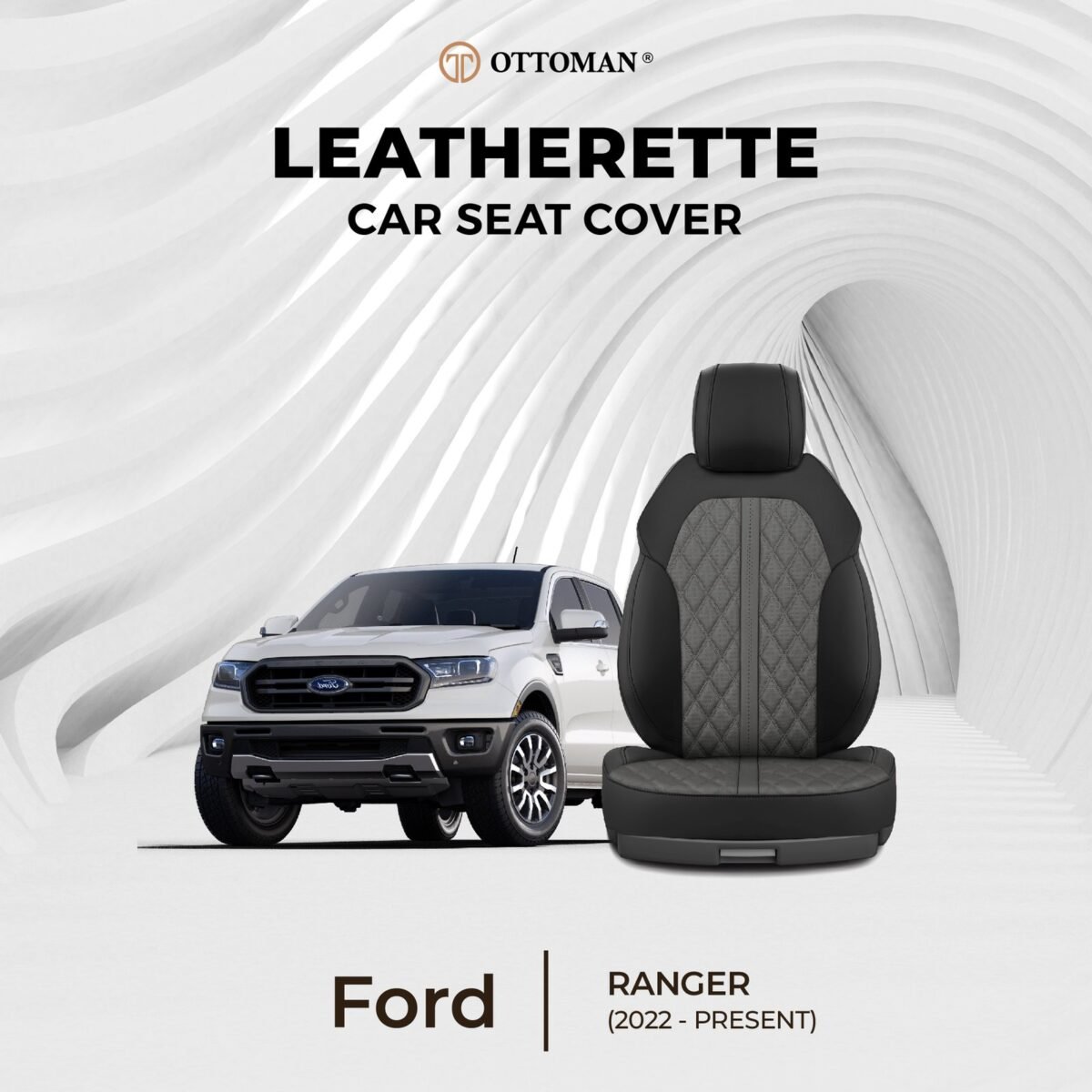Ford Ranger (2022-Present) Ottoman Seat Cover - Image 1