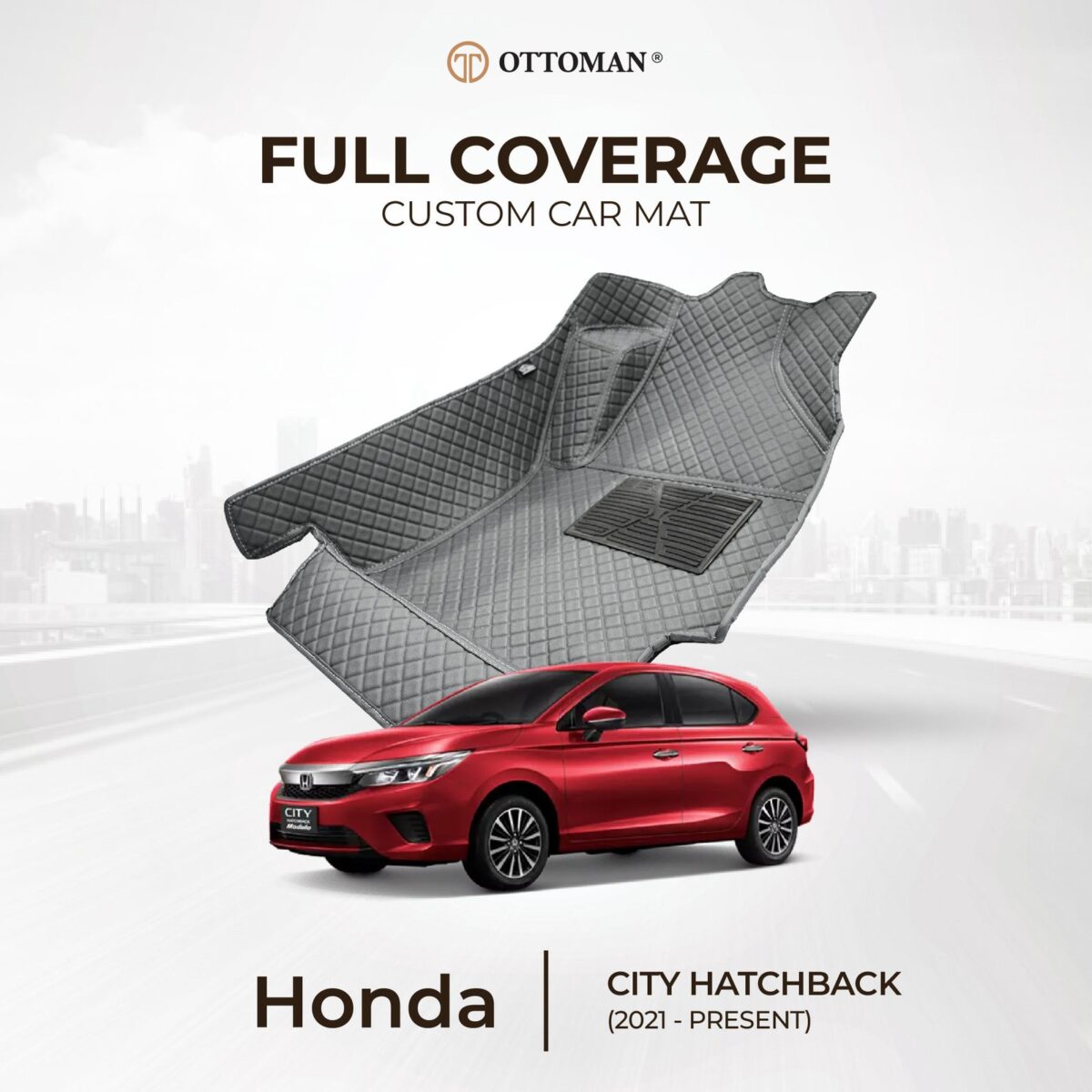 Honda City Hatchback (2021-Present) Ottoman Car Mat - Image 1