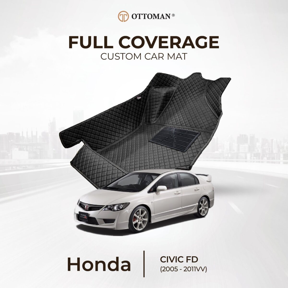 Honda Civic FD (2005-2011) Ottoman Car Mat - Image 1