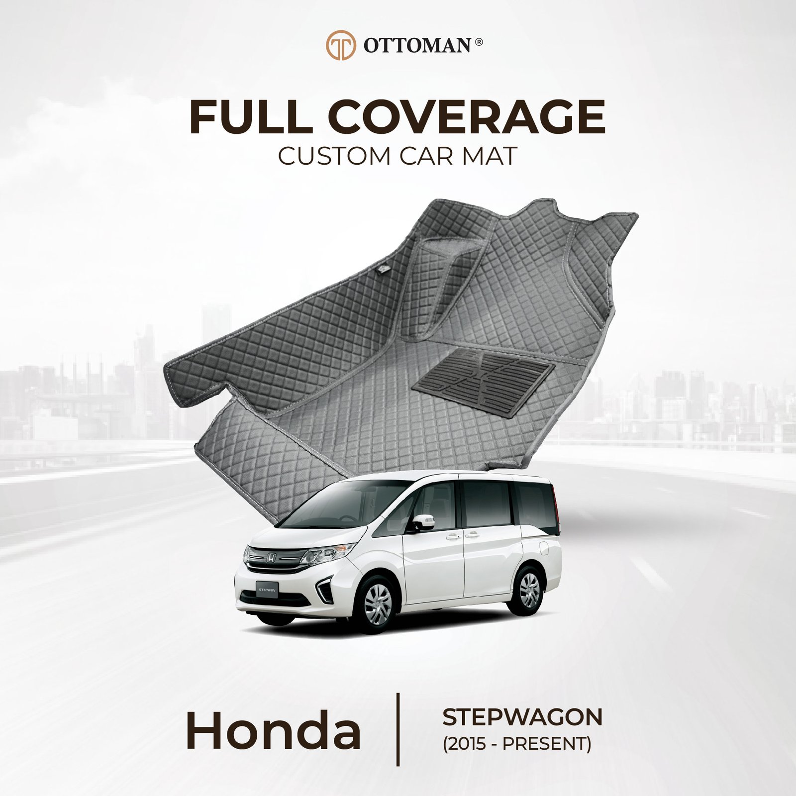 HONDA-33.jpg Honda Stepwagon (2015-Present) Ottoman Car Mat - Image 1