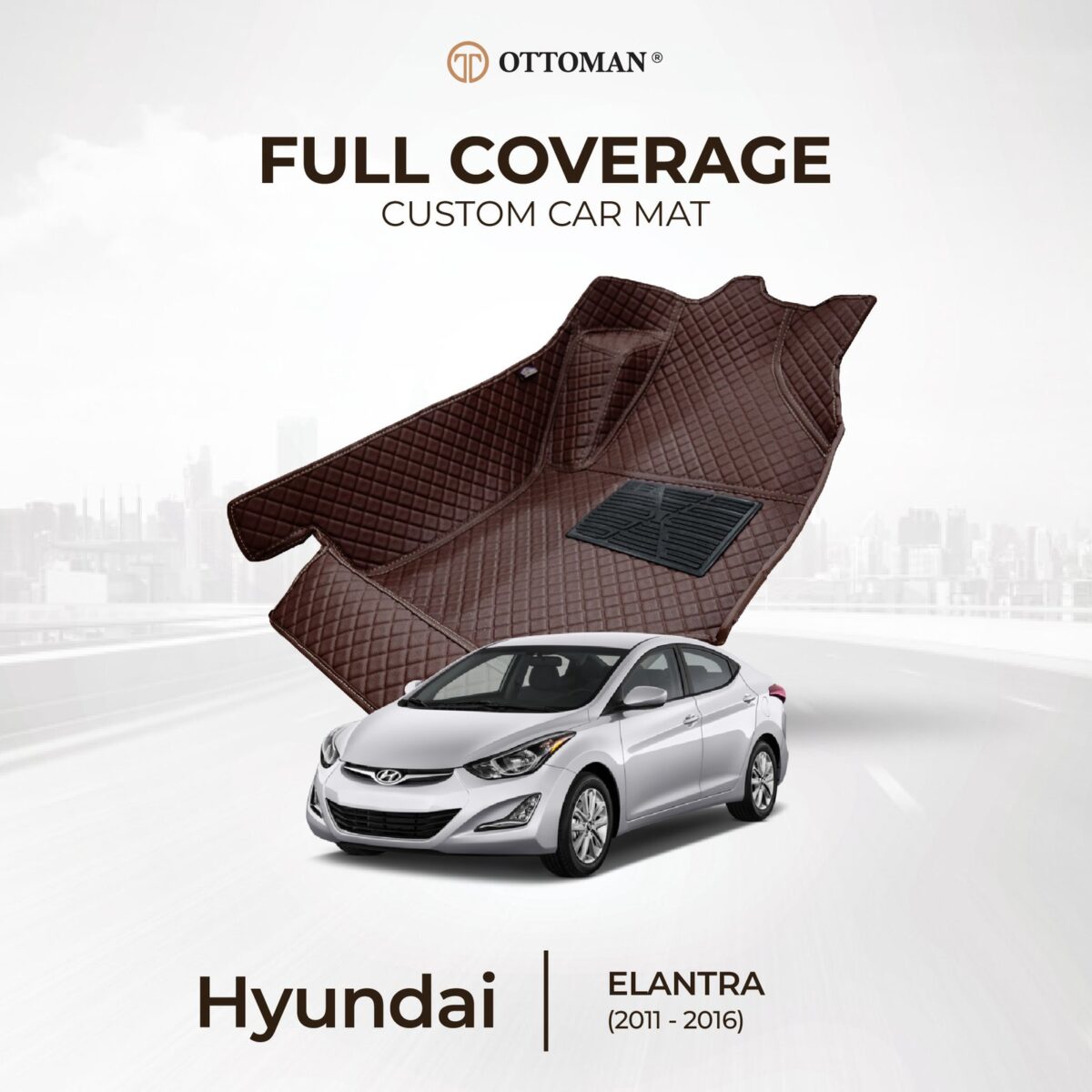 Hyundai Elantra (2011-2016) Ottoman Car Mat - Image 1