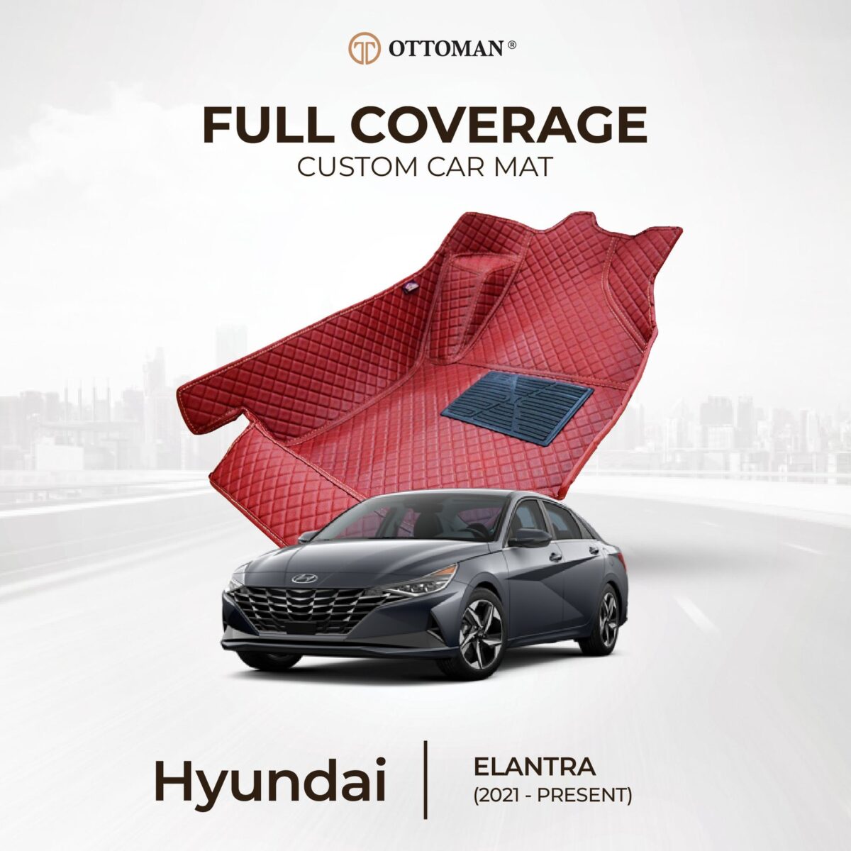 Hyundai Elantra (2021-Present) Ottoman Car Mat - Image 1