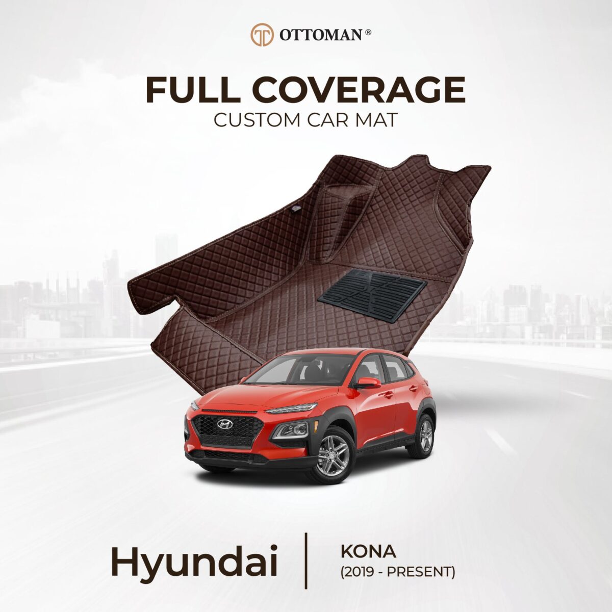 Hyundai Kona (2019-Present) Ottoman Car Mat - Image 1