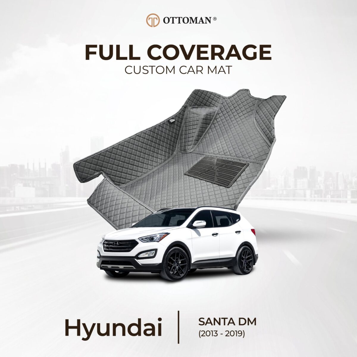 Hyundai Santa Fe DM (2013-2019) Ottoman Car Mat - Image 1