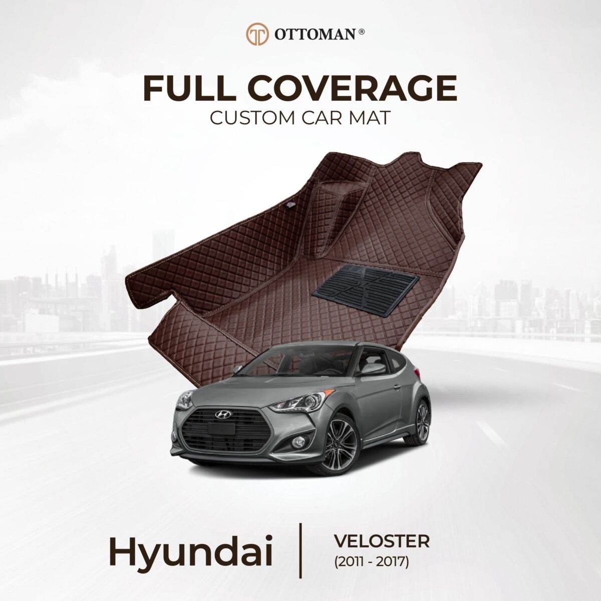 Hyundai Veloster (2011-2017) Ottoman Car Mat - Image 1