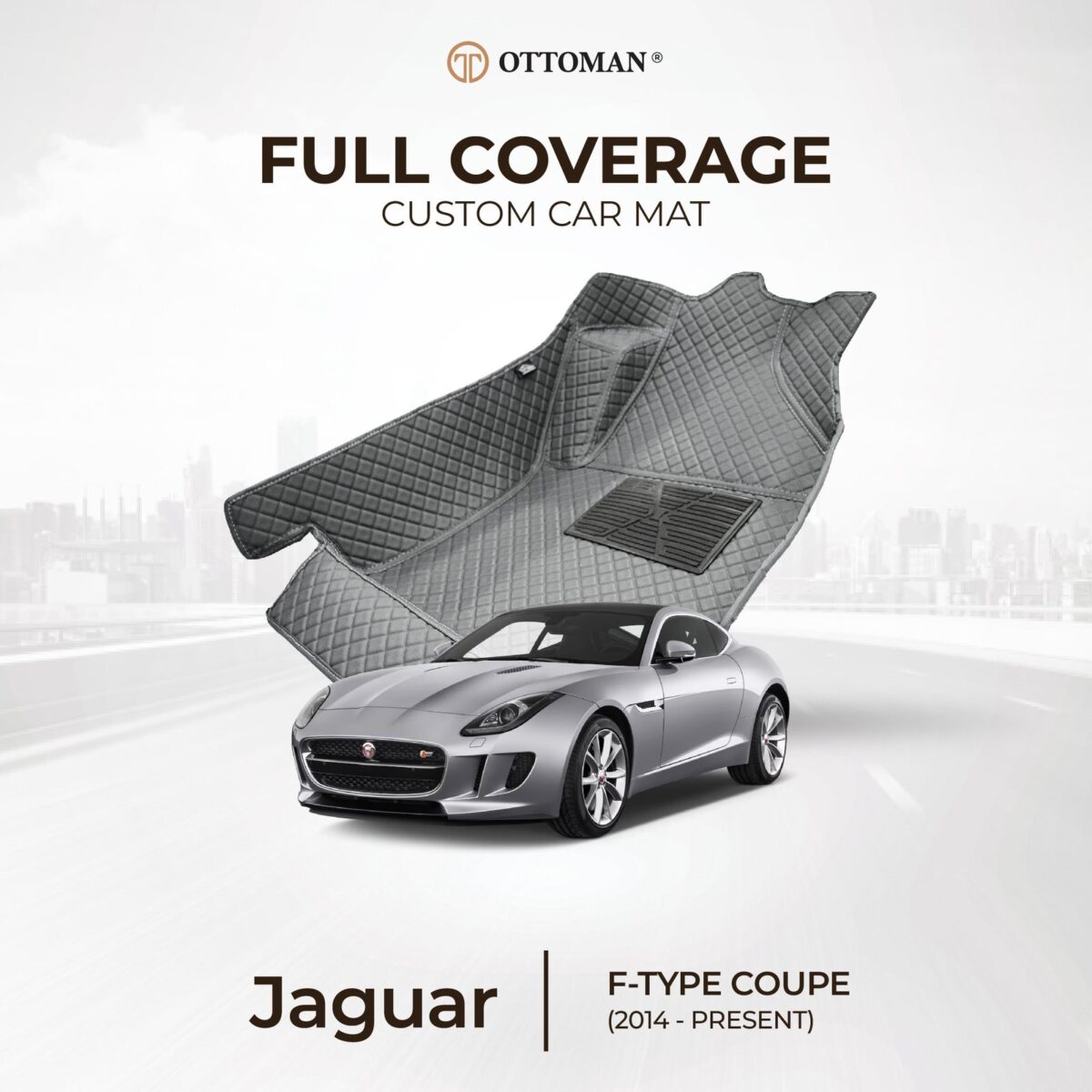 Jaguar F-Type Coupe (2014-Present) Ottoman Car Mat - Image 1