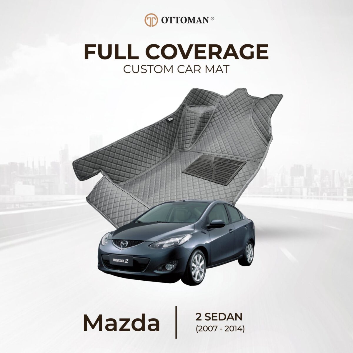 Mazda 2 Sedan (2007-2014) Ottoman Car Mat - Image 1