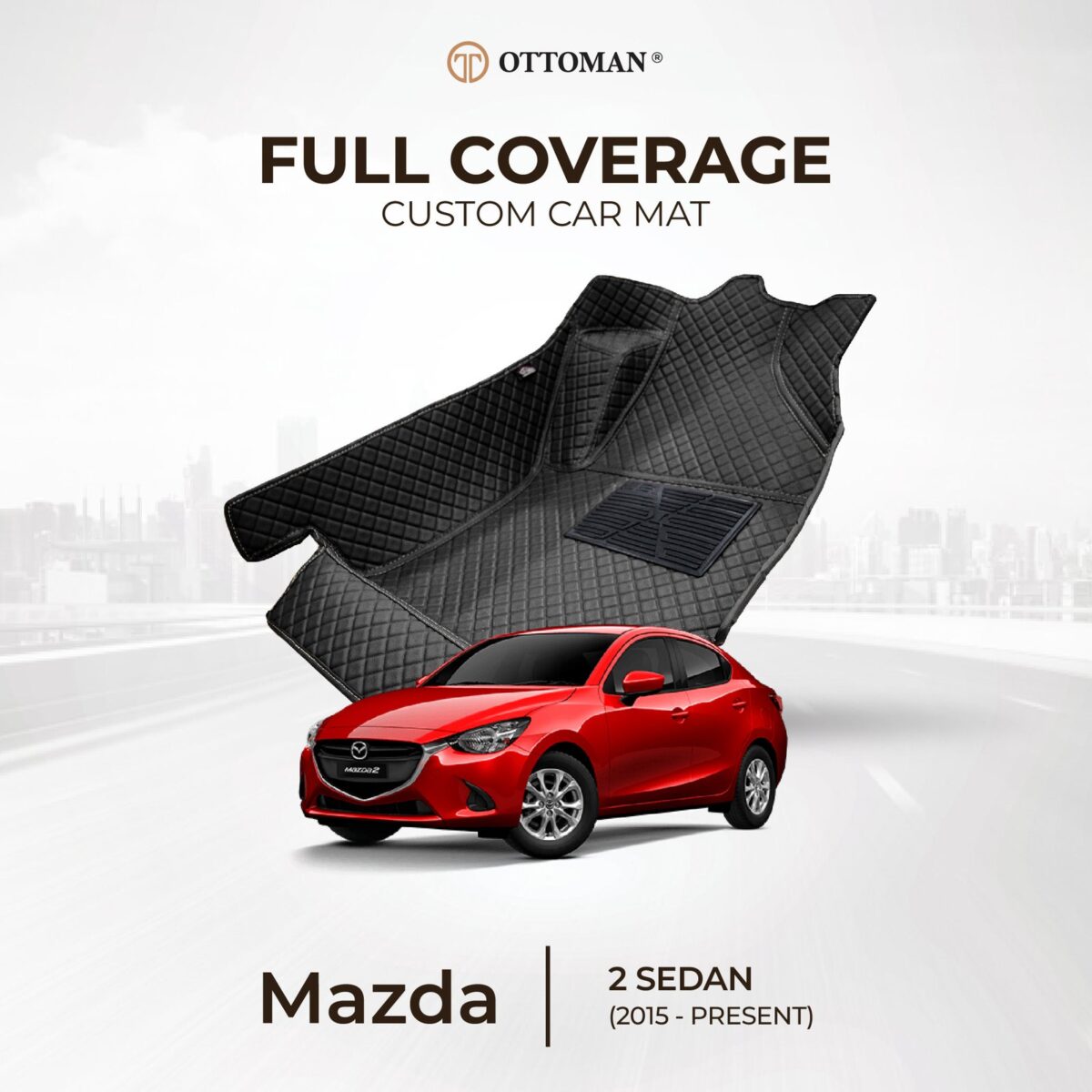 Mazda 2 Sedan (2015-Present) Ottoman Car Mat - Image 1