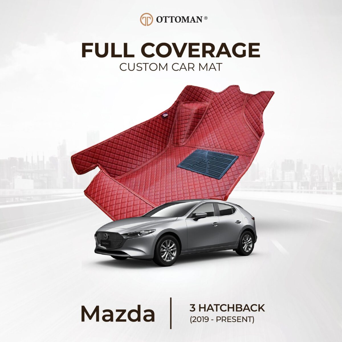 Mazda 3 Hatchback (2019-Present) Ottoman Car Mat - Image 1