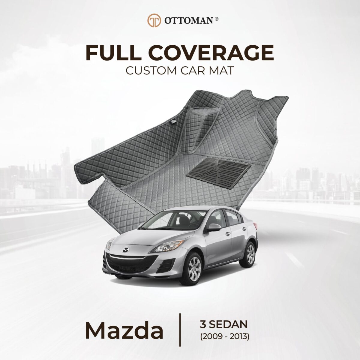 Mazda 3 Sedan (2009-2013) Ottoman Car Mat - Image 1