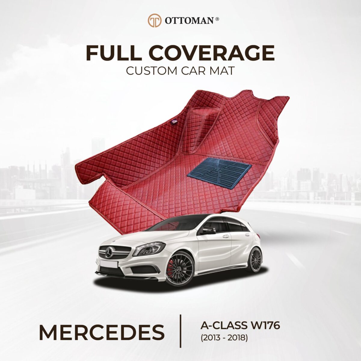 Mercedes Benz A-Class W176 (2013-2018) Ottoman Car Mat - Image 1