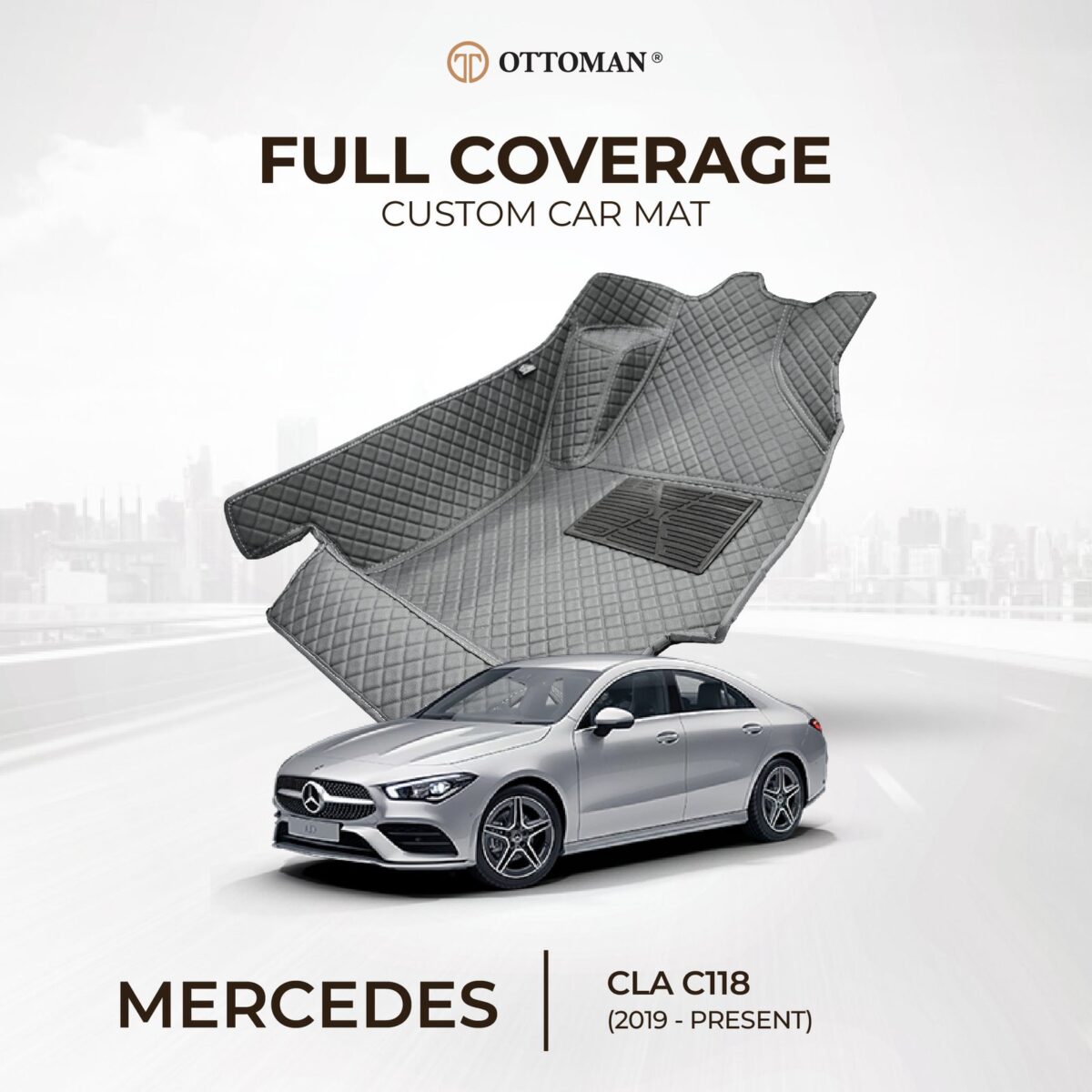 Mercedes Benz CLA C118 (2019-Present) Ottoman Car Mat - Image 1