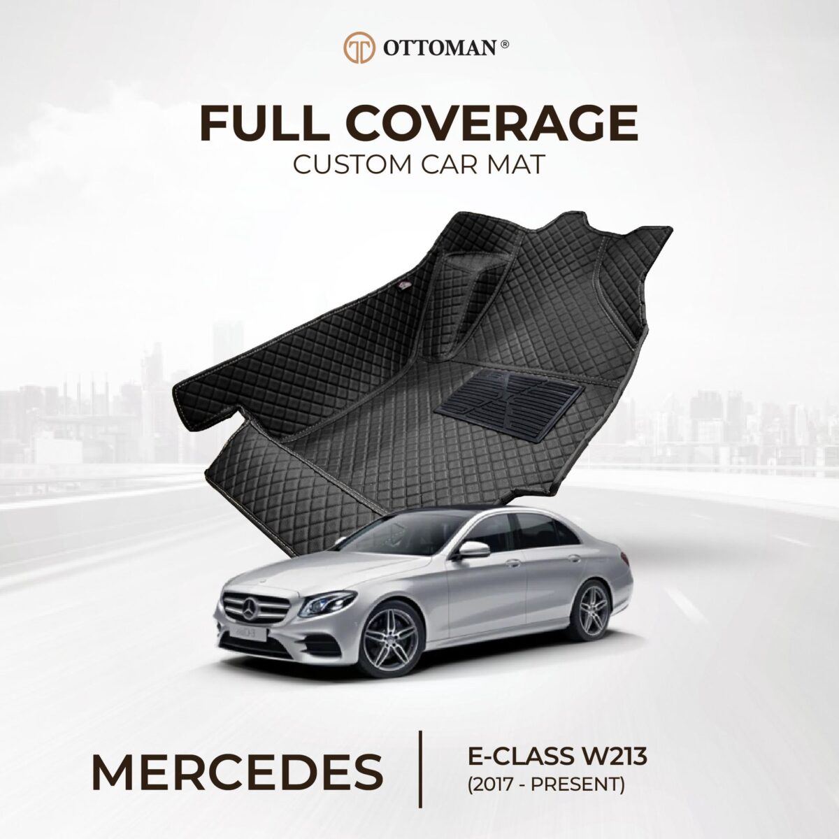 Mercedes Benz E-Class W213 (2017-Present) Ottoman Car Mat - Image 1