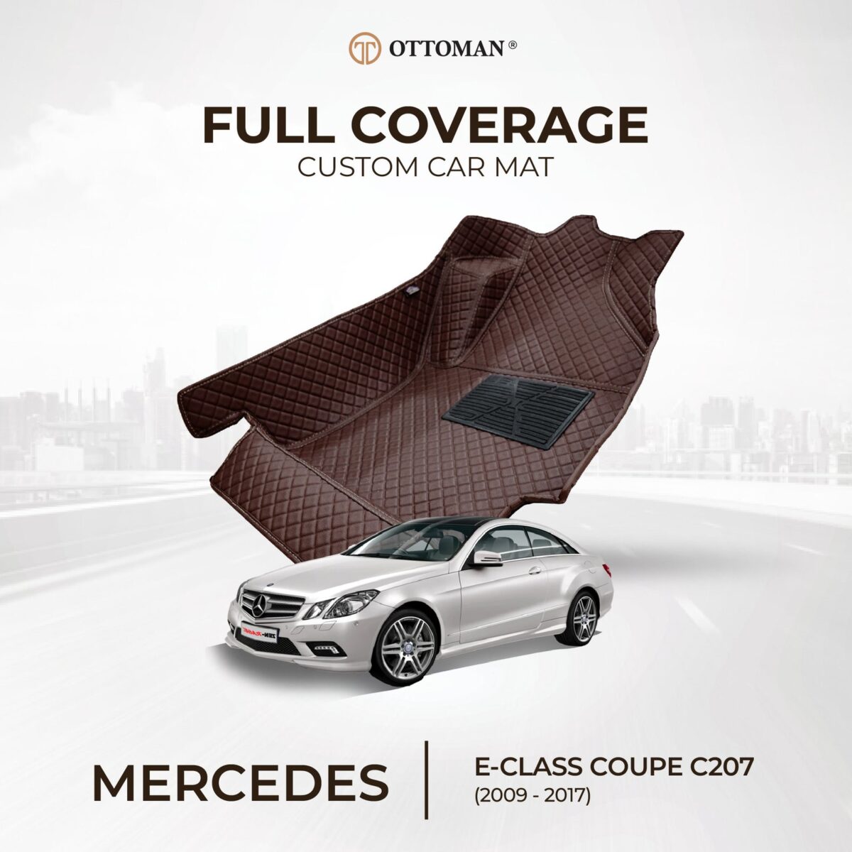 Mercedes Benz E-Class Coupe C207 (2009-2016) Ottoman Car Mat - Image 1