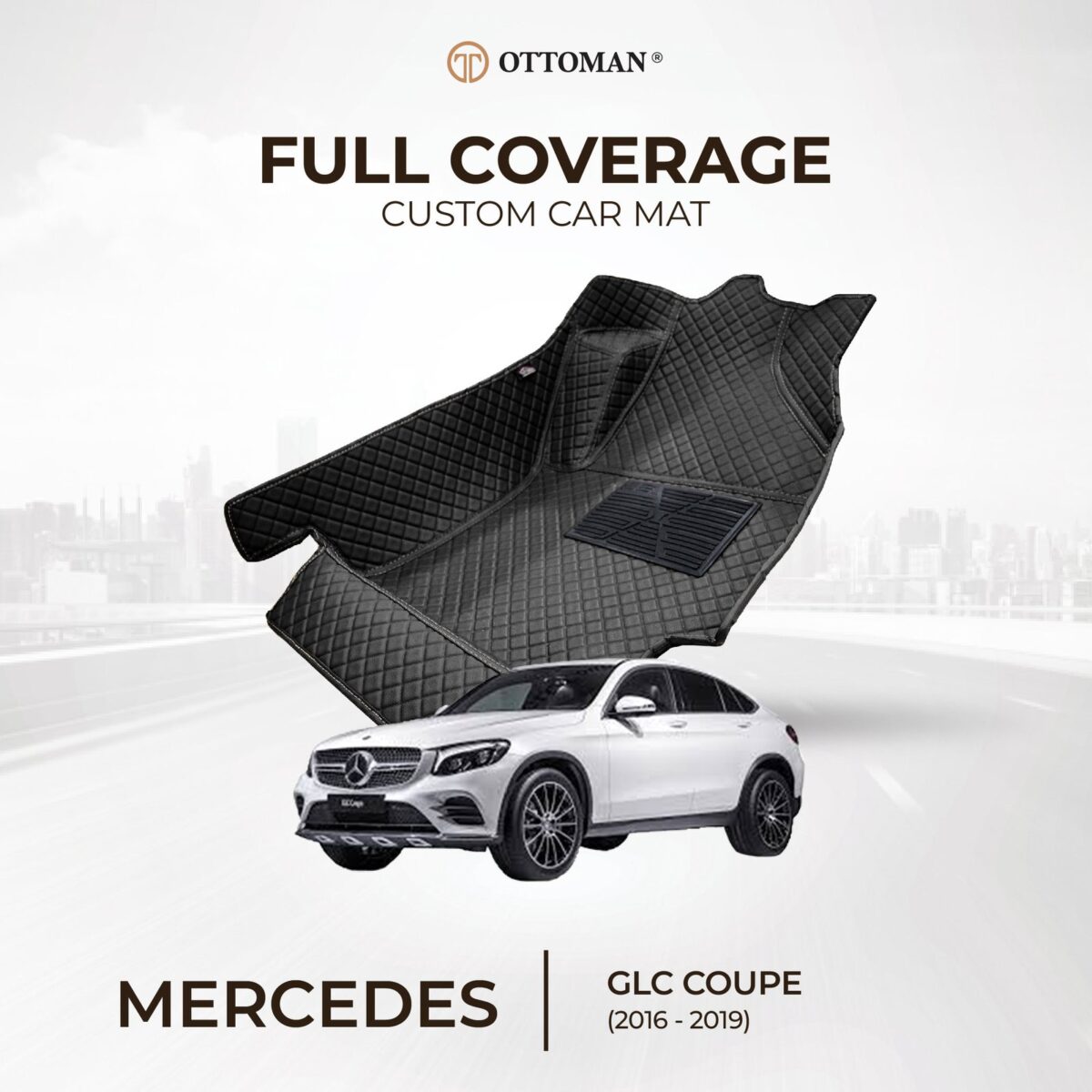 Mercedes Benz GLC Coupe (2016-2019) Ottoman Car Mat - Image 1