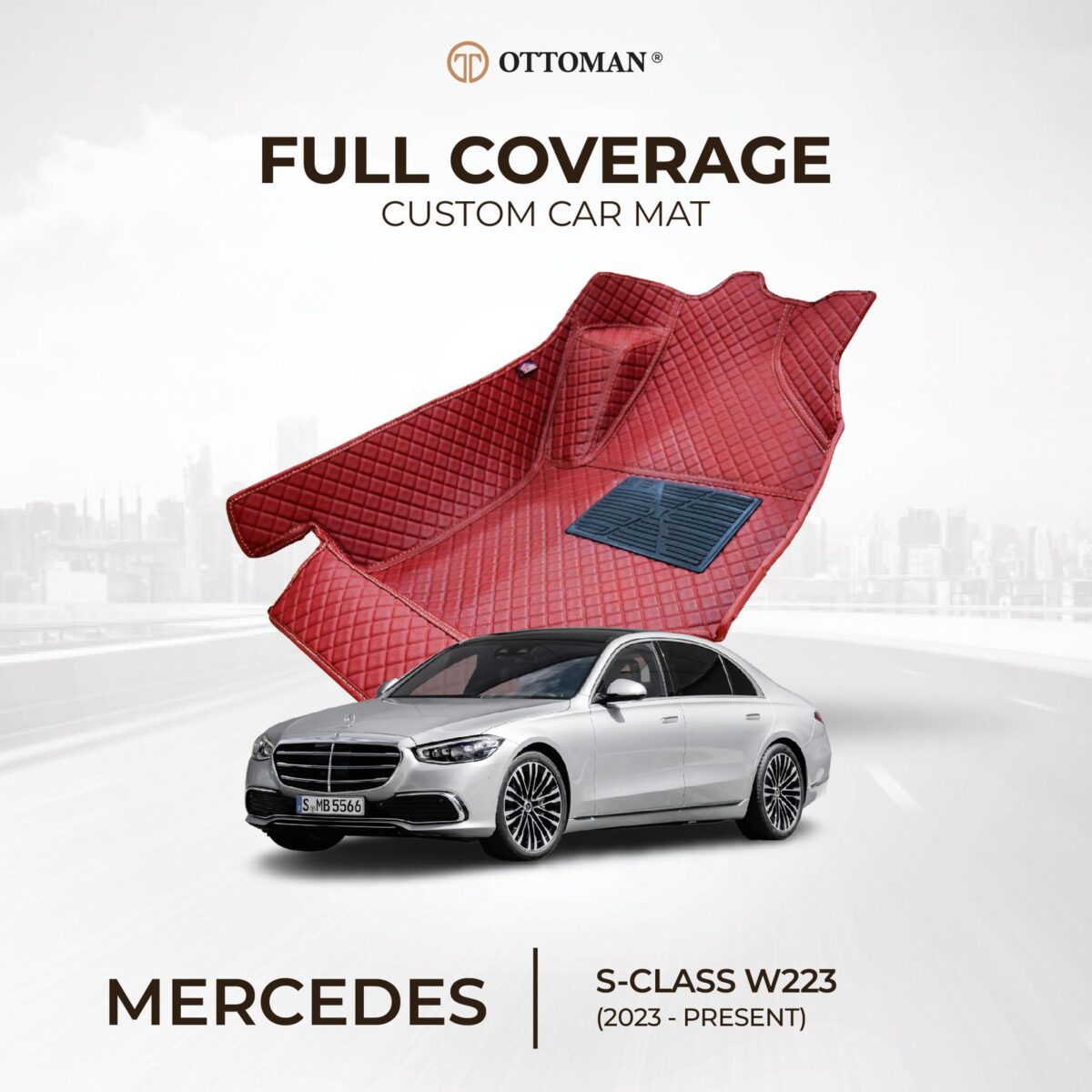 Mercedes Benz S-Class W223 (2023-Present) Ottoman Car Mat - Image 1