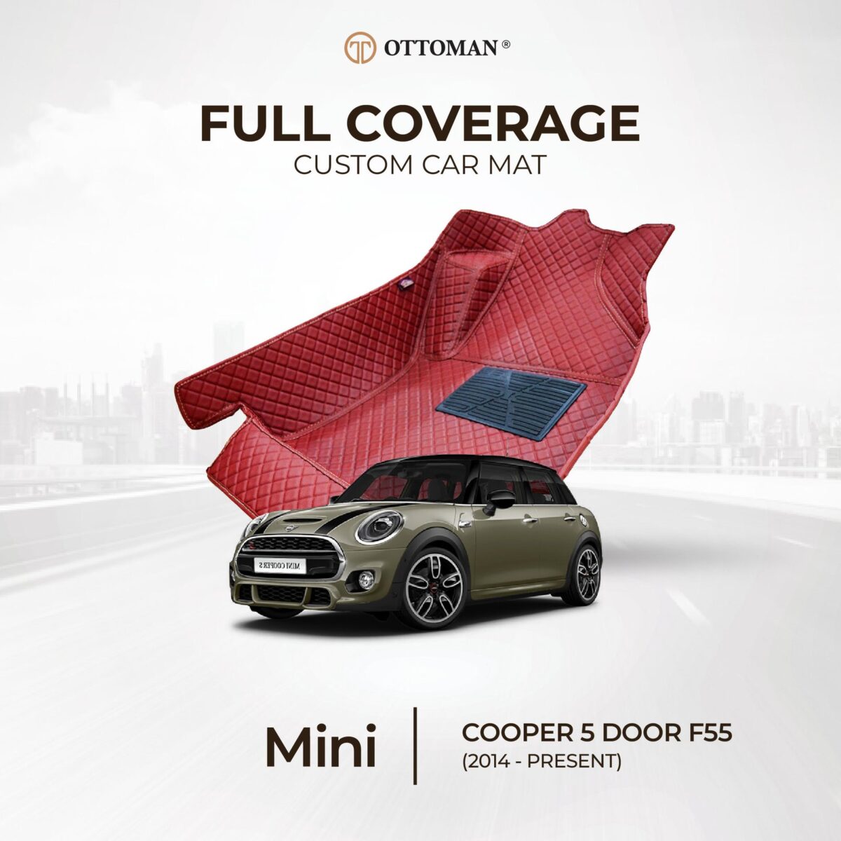 Mini Cooper 5 Door F55 (2014-Present) Ottoman Car Mat - Image 1