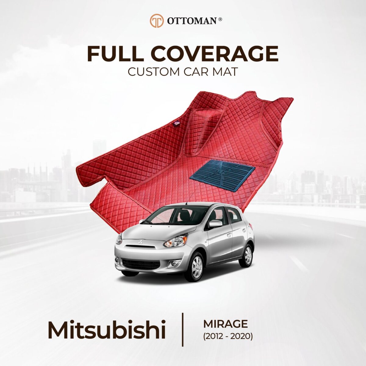 Mitsubishi Mirage (2012-2020) Ottoman Car Mat - Image 1