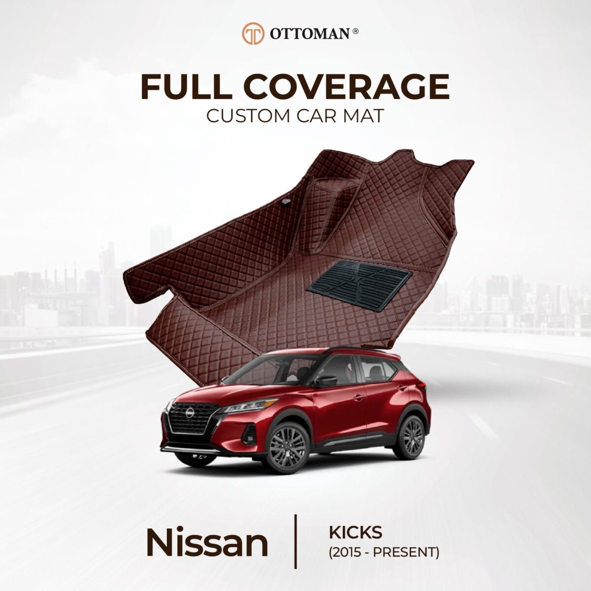 Nissan Kicks (2025-Present) Ottoman Car Mat - Image 1