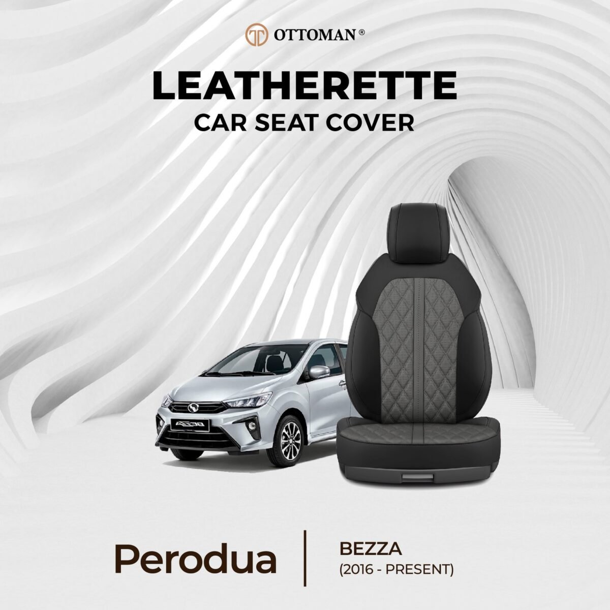 Perodua Bezza (2016-Present) Ottoman Seat Cover - Image 1