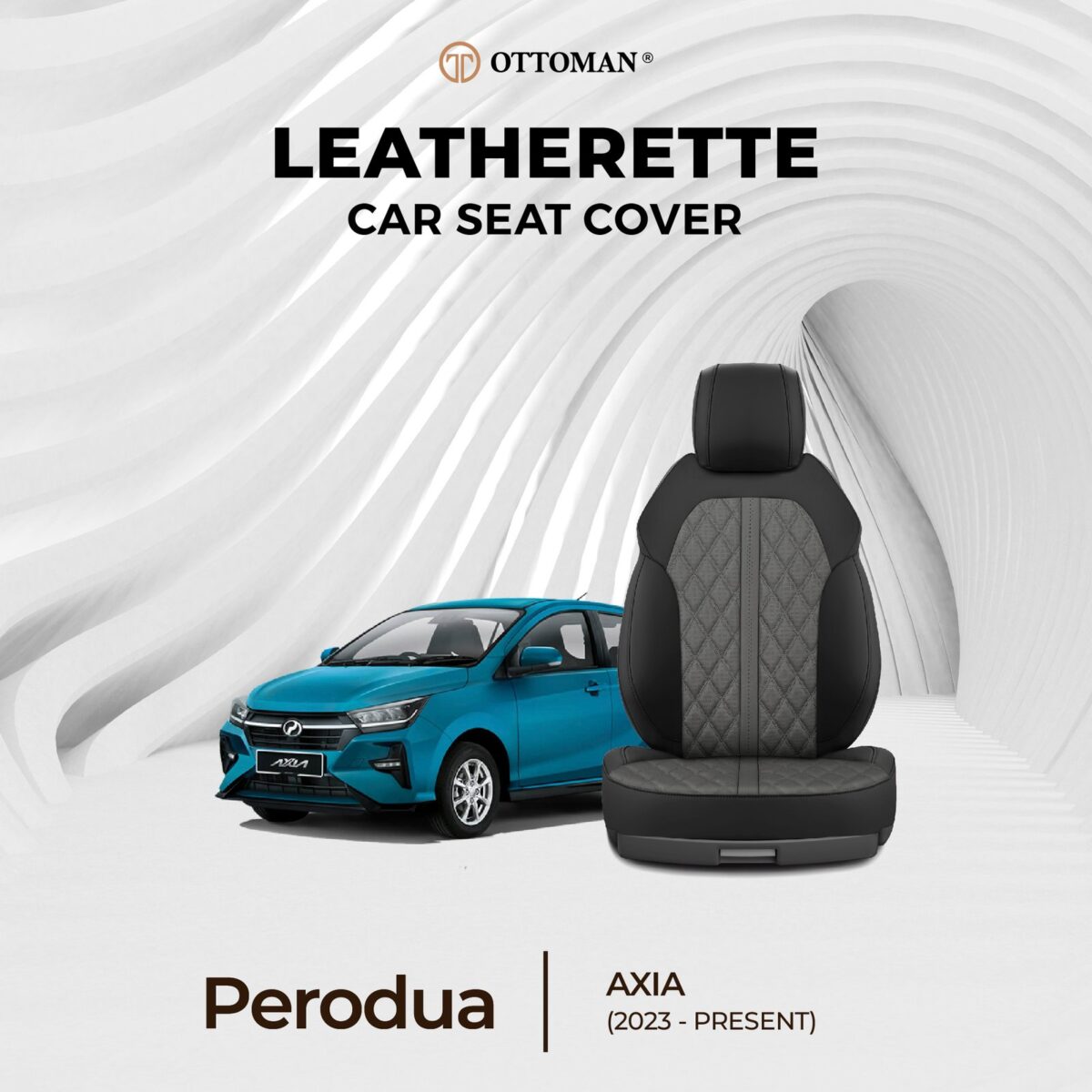 Perodua Axia (2023-Present) Ottoman Seat Cover - Image 1