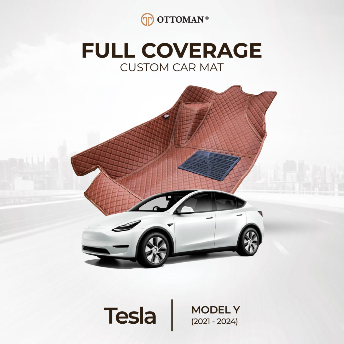 Tesla Model Y (2021-2024) Ottoman Car Mat - Image 1