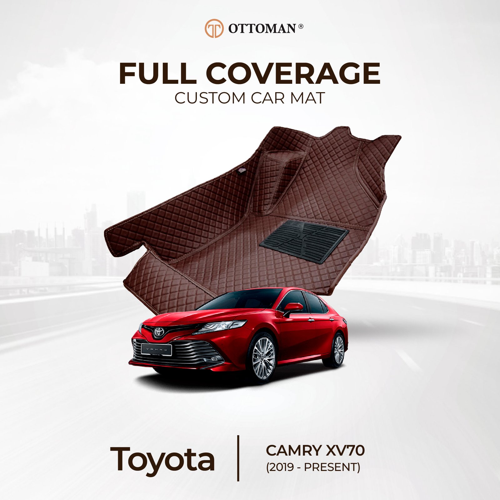 TOYOTA-10.jpg Toyota Camry XV70 (2019-Present) Ottoman Car Mat - Image 1