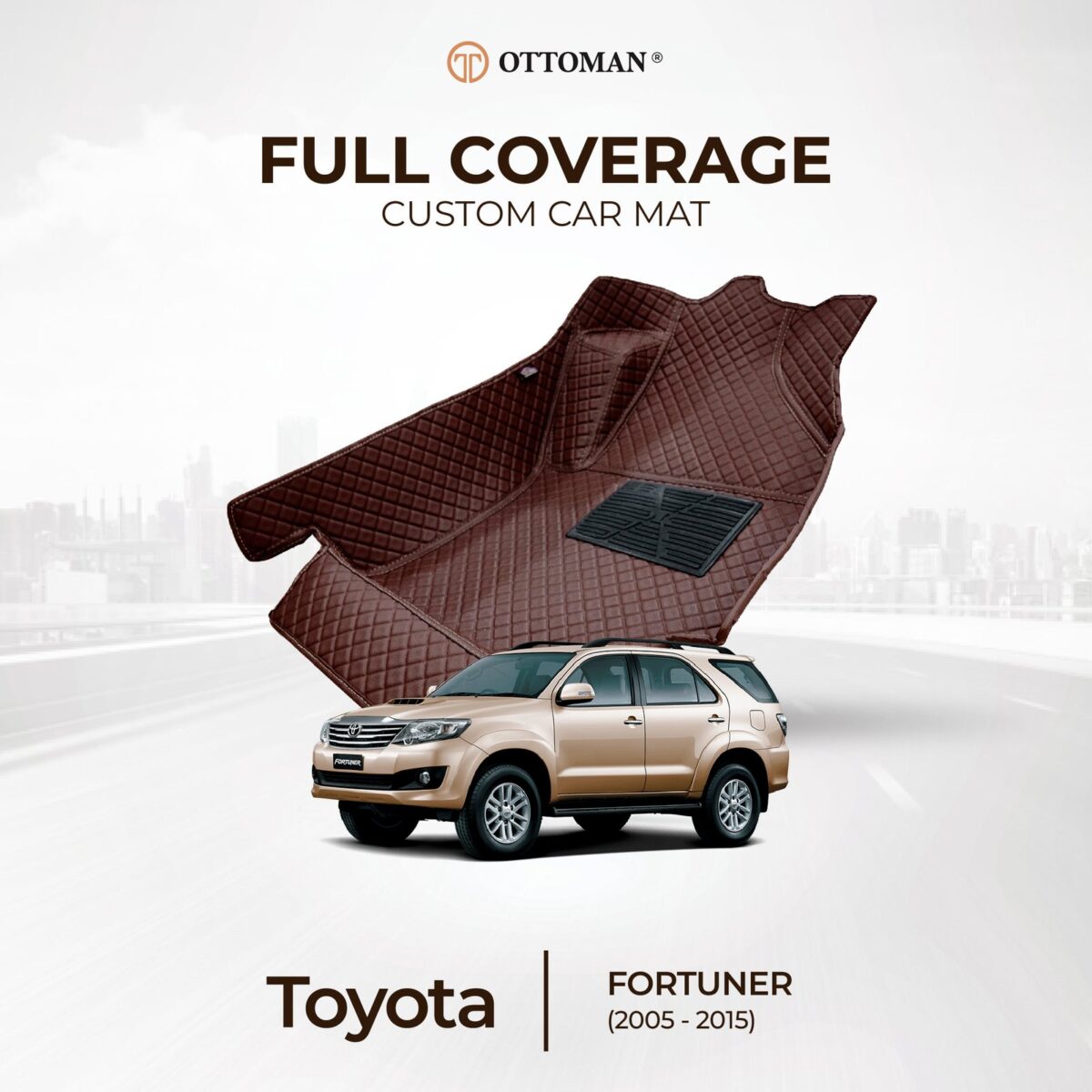 Toyota Fortuner (2005-2015) Ottoman Car Mat - Image 1