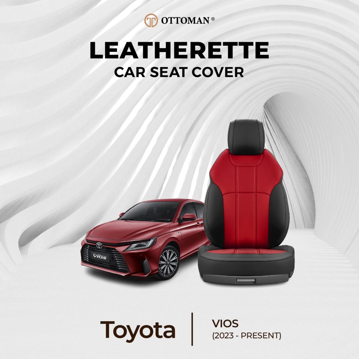 Toyota Vios (2023-Present) Ottoman Seat Cover - Image 1