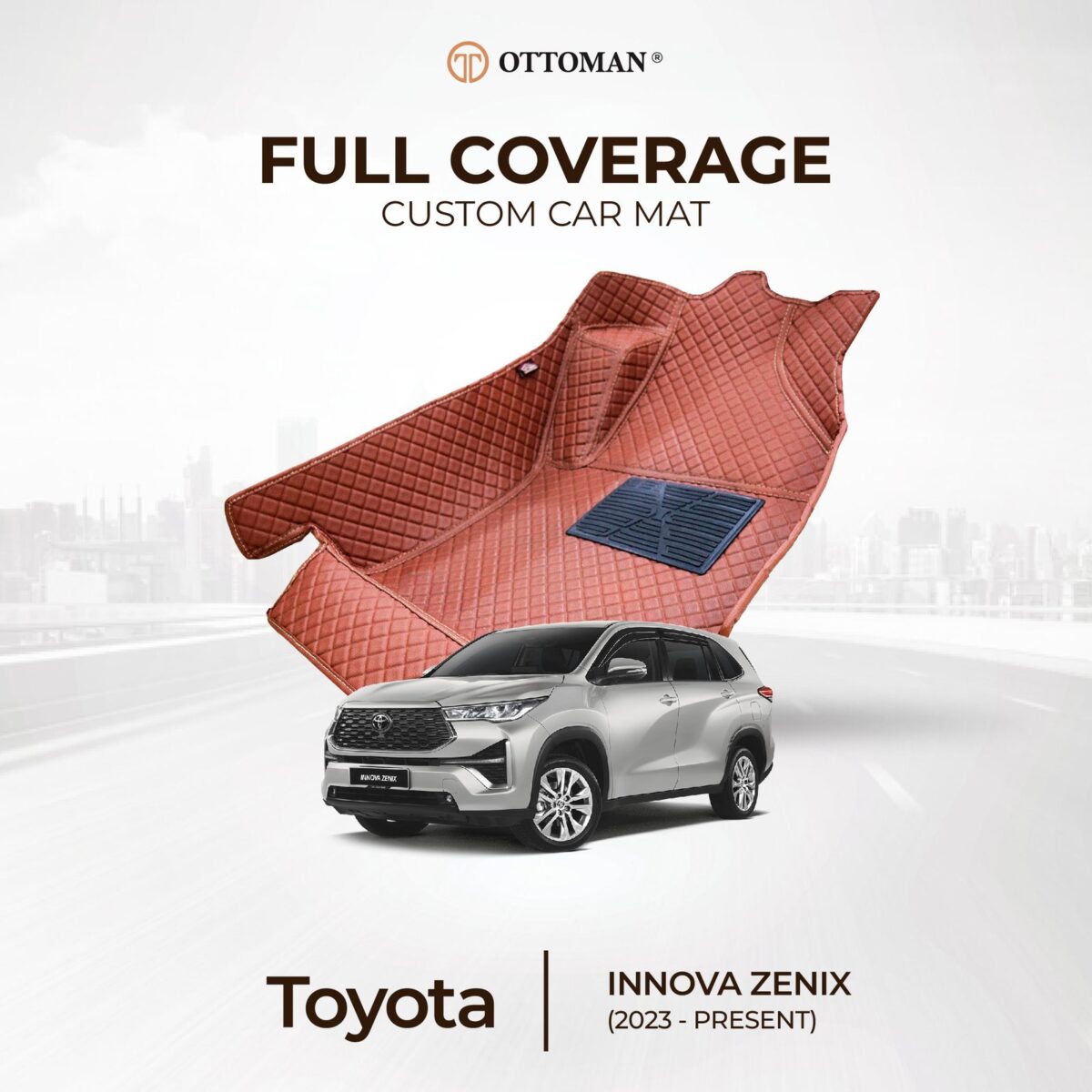 Toyota Innova Zenix (2023-Present) Ottoman Car Mat - Image 1