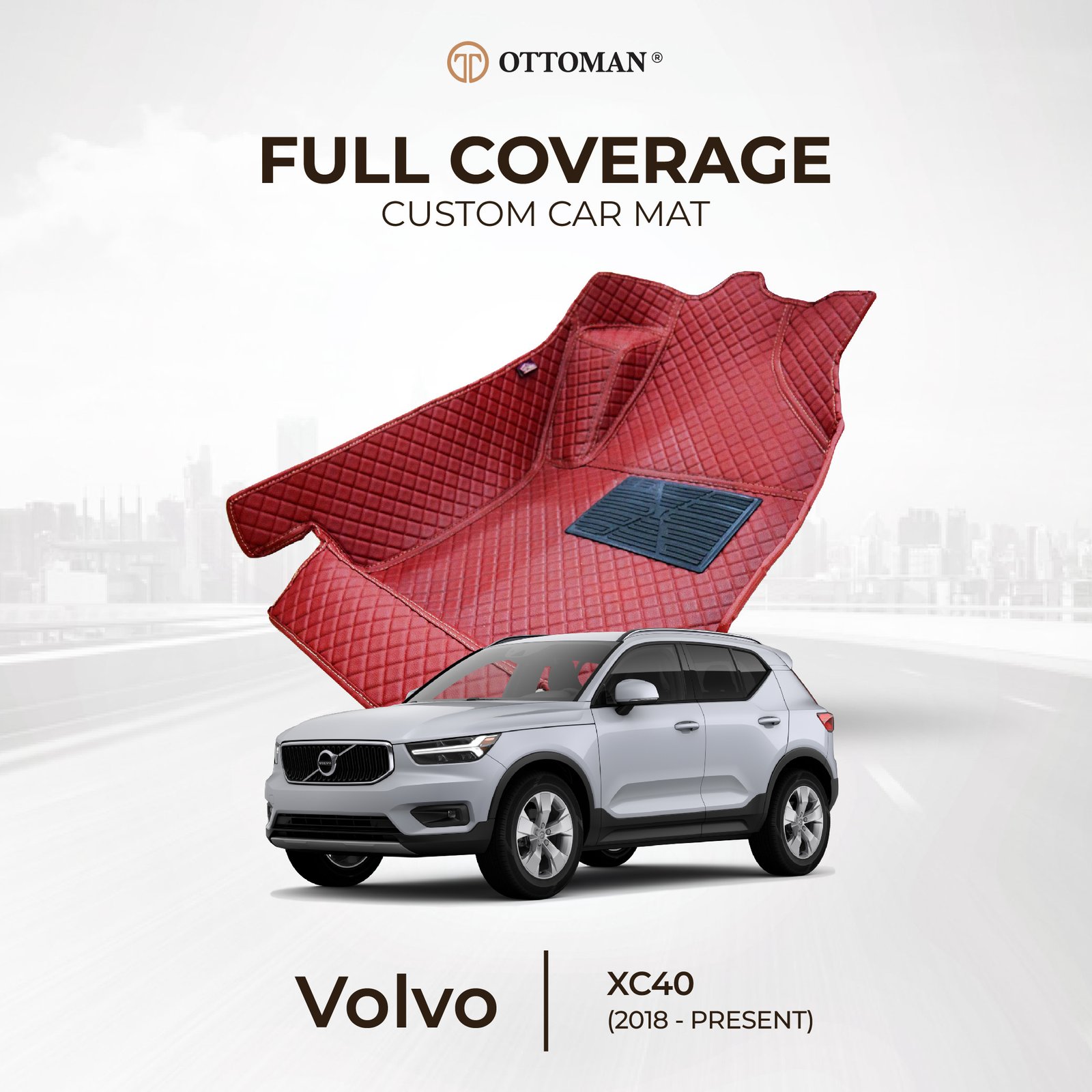 VOLVO-07.jpg Volvo XC-40 (2018-Present) Ottoman Car Mat - Image 1